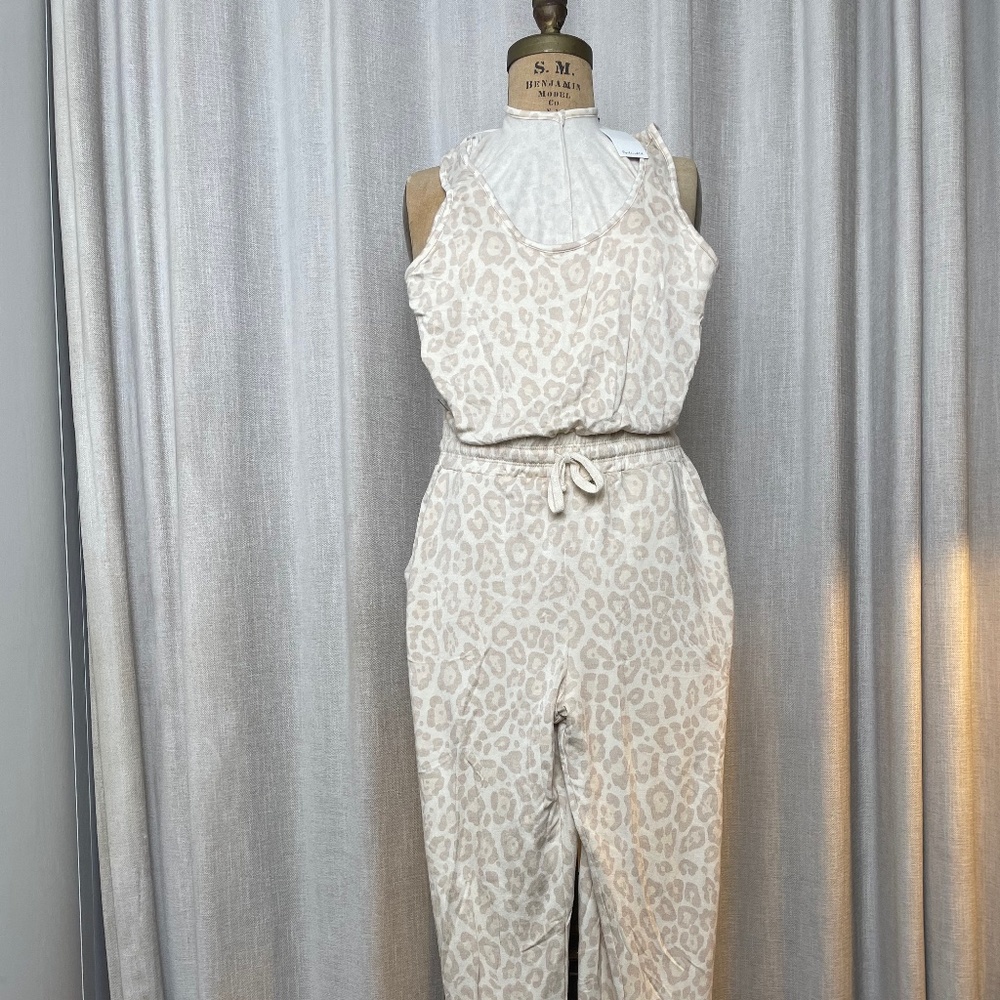 Splendid Anthropologie Ole Leopard Jumpsuit, size M